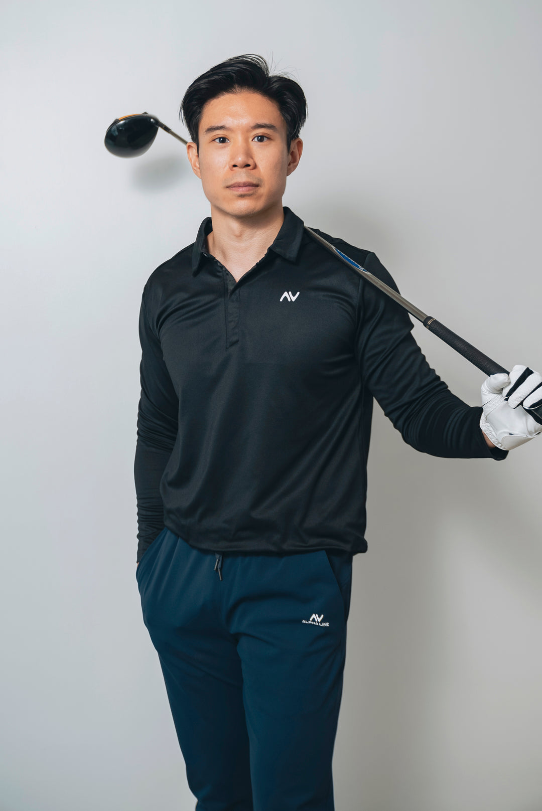 FlexComfort Long Sleeve Shirt in Jet Black