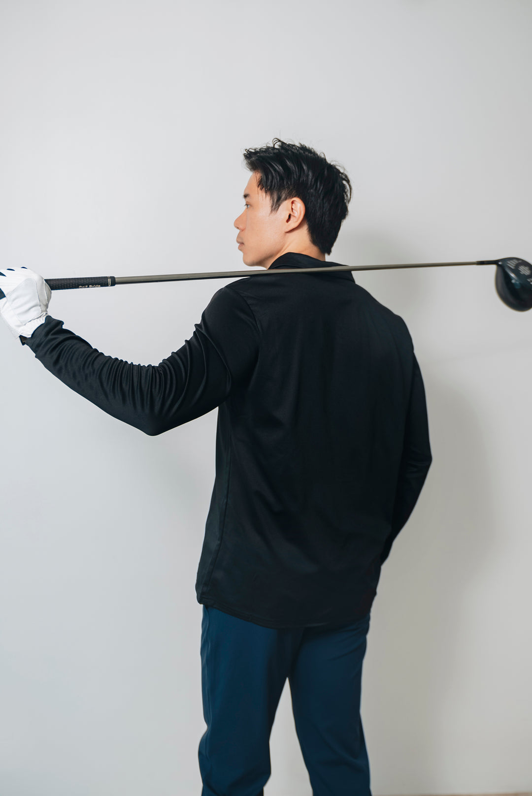 FlexComfort Long Sleeve Shirt in Jet Black